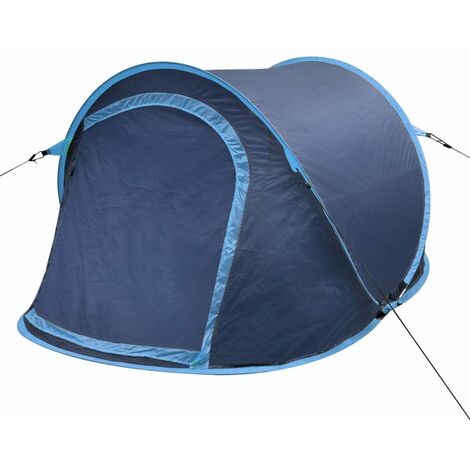 Pop-up Camping Tent 2 Persons Outdoor Hiking Festival Trip Pop-up Sleeping Tent with Carry Bag Entrance with Mosquito Net Multi Colours