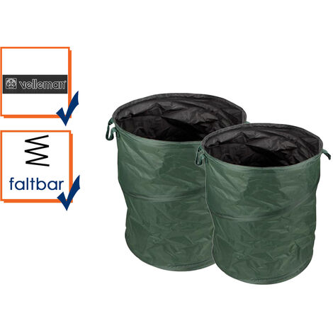 POP-UP Gartenabfallsack Set mit Griffen PEREL 85L und 175L