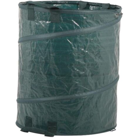 Pop-Up Gartensack 160L, Polyethylen 56x56x65 cm, Springrahmen