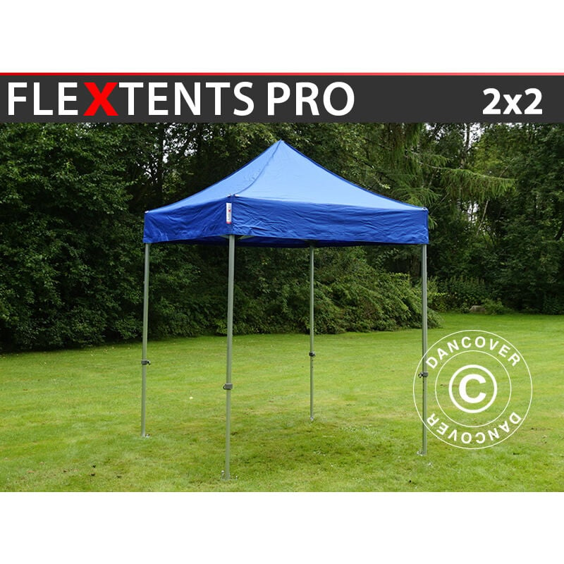 Dancover - Pop up gazebo FleXtents Pop up canopy Folding tent pro 2x2 m Blue