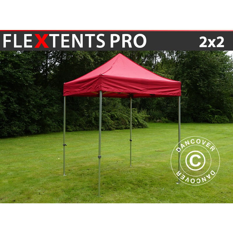 Dancover - Pop up gazebo FleXtents Pop up canopy Folding tent pro 2x2 m Red