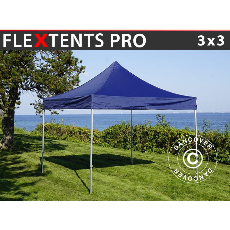 Dancover - Pop up gazebo FleXtents Pop up canopy Folding tent pro 3x3 m Dark