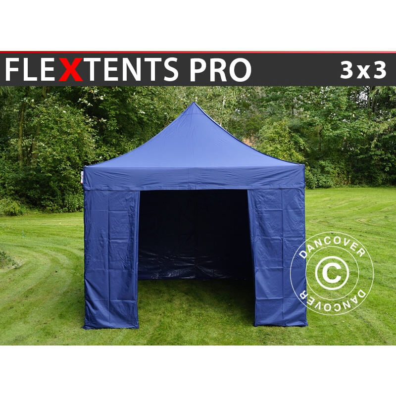 Pop up gazebo FleXtents Pop up canopy Folding tent PRO 3x3 m Dark