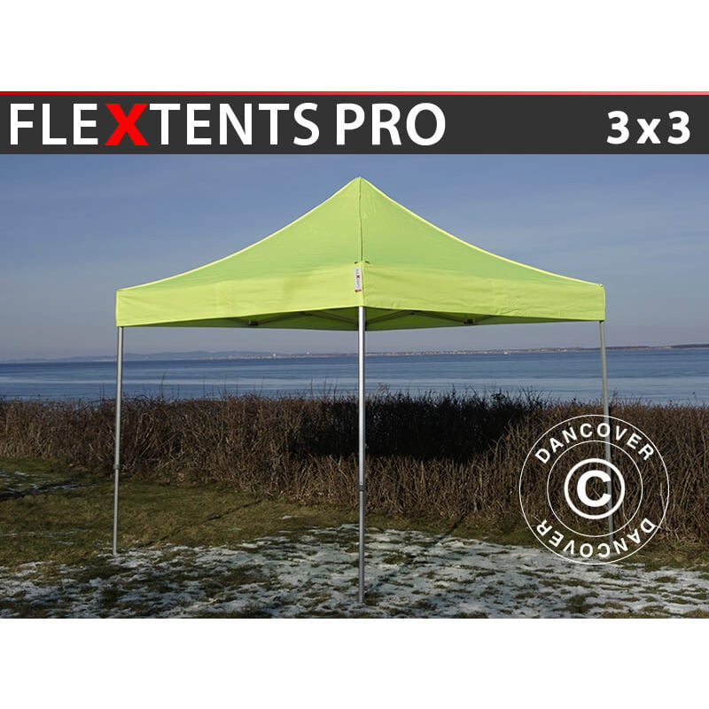 Dancover - Pop up gazebo FleXtents Pop up canopy Folding tent pro 3x3 m Neon