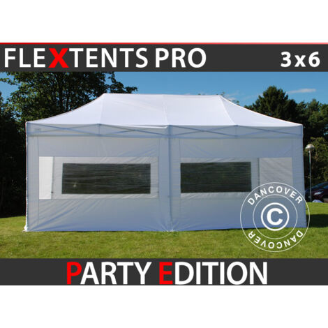 Pop up gazebo FleXtents Pop up canopy Folding tent PRO 3x6 m