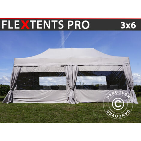 Pop up gazebo FleXtents Pop up canopy Folding tent PRO 3x6 m