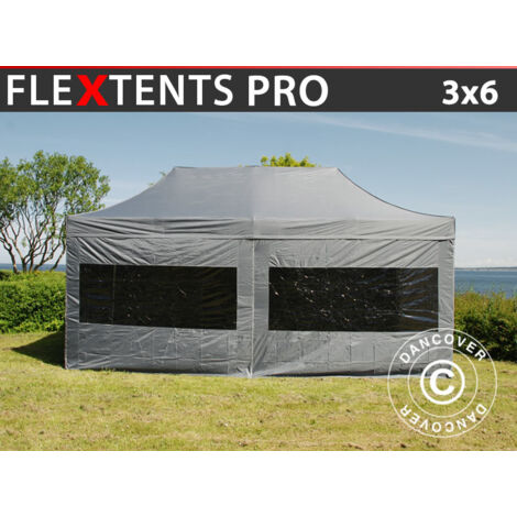 Pop up gazebo FleXtents Pop up canopy Folding tent PRO 3x6 m