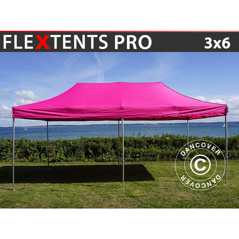 Dancover - Pop up gazebo FleXtents Pop up canopy Folding tent pro 3x6 m Pink