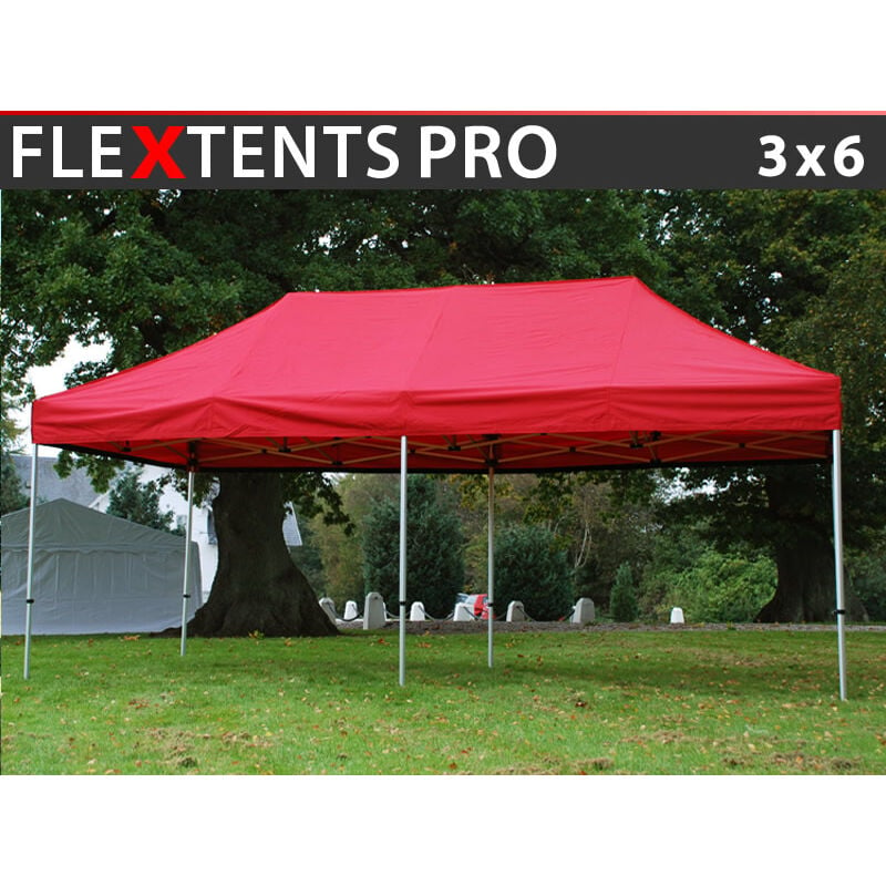 Dancover - Pop up gazebo FleXtents Pop up canopy Folding tent pro 3x6 m Red