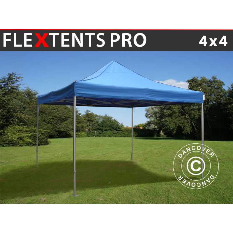 Dancover - Pop up gazebo FleXtents Pop up canopy Folding tent pro 4x4 m Blue