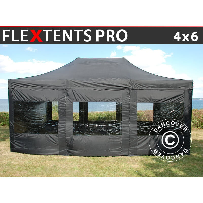 Pop up gazebo FleXtents Pop up canopy Folding tent pro 4x6 m