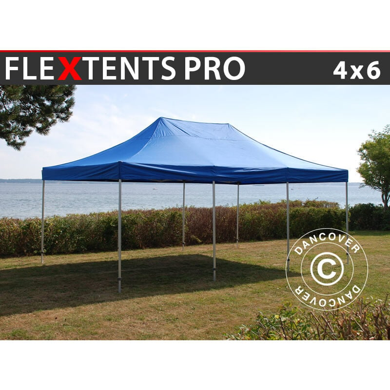 Dancover - Pop up gazebo FleXtents Pop up canopy Folding tent pro 4x6 m Blue