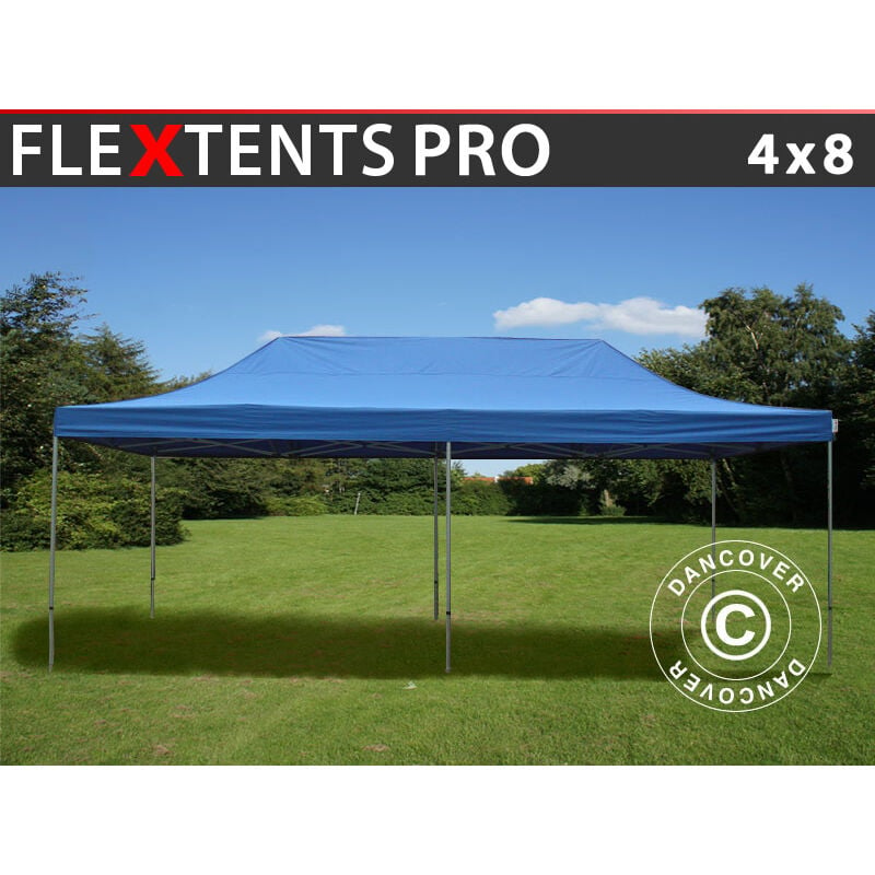 Dancover - Pop up gazebo FleXtents Pop up canopy Folding tent pro 4x8 m Blue