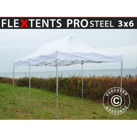 Pop up gazebo FleXtents Pop up canopy Folding tent PRO Steel 3x6