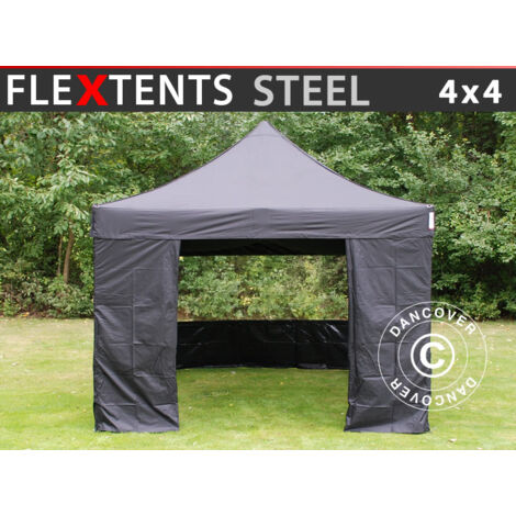 Pop up gazebo FleXtents Pop up canopy Folding tent Steel 4x4 m