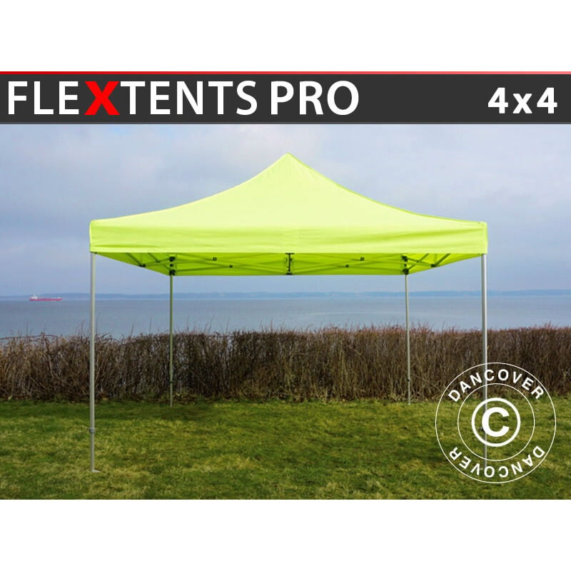 Dancover - Pop up gazebo FleXtents Pop up canopy Folding tent pro 4x4 m Neon