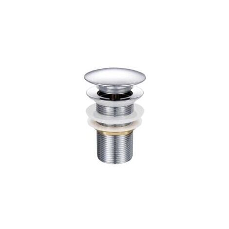 Pop-up Sink Drain Plug, Push-Open Sink Drain Valve, Chrome G 1-1/4" - Without Overflow MUMU