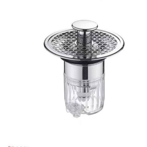 Pop-up sink stopper 32-42mm - dual-action filter, kitchen/bathroom
