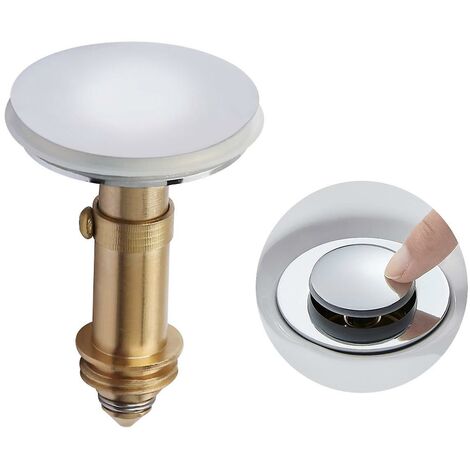 Pop-up-Stopper für Küchenspüle, Badezimmer, Badezimmerwaschbecken, massives verchromtes Messing, 38 mm