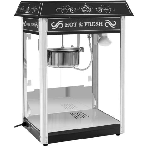 Retro Popcornmaschine Popcornmaker Popcornautomat 1600 W 5 kg/h golden & weiß 