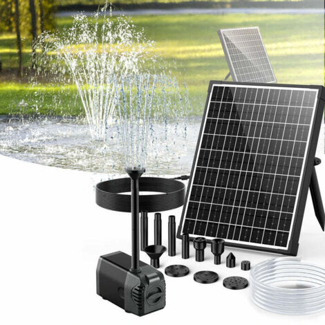 POPOSOAP Pompe solaire pour bassin 20W, 1000 L/h, pompe fontaine solaire à débit réglable, câble 5m pour bassin de jardin