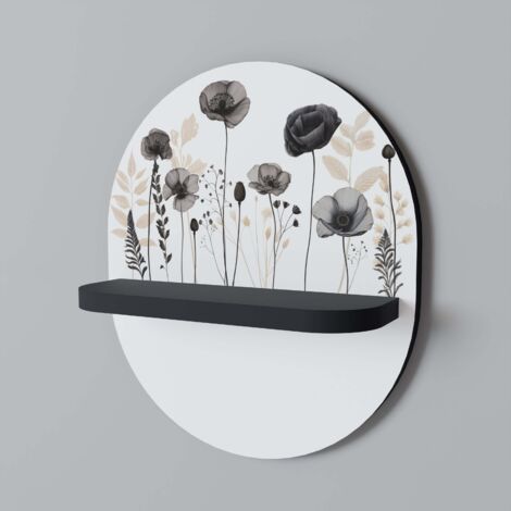 POPPY ALLURE Mensola ovale nera