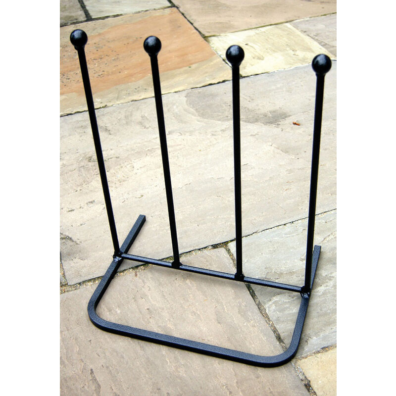Poppy Forge - 2 Pair Boot Rack - Steel Wellie Stand - Steel - L27.9 x W38 x H48.3 cm - Black