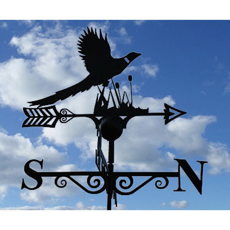 Pheasant Weathervane - Solid Steel - W61 x H88 cm - Black