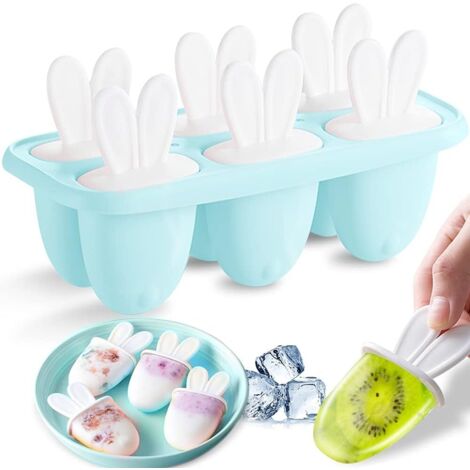 Popsicle Mold, Popsicle Mold, Mini Popsicle Mold, Popsicle Popsicle Mold, Popsicle Sorbet DIY Reusable, Magnum Mold for DIY Sorbet Yogurt (blue-1)