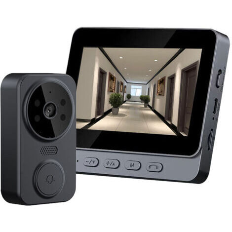 Porceau d'interphone visuel sans fil de 4,3 pouces Écran IPS 2.4G avec écran, surveillance vidéo haute définition intelligente intelligente à deux voies pour la villa à domicile appartement