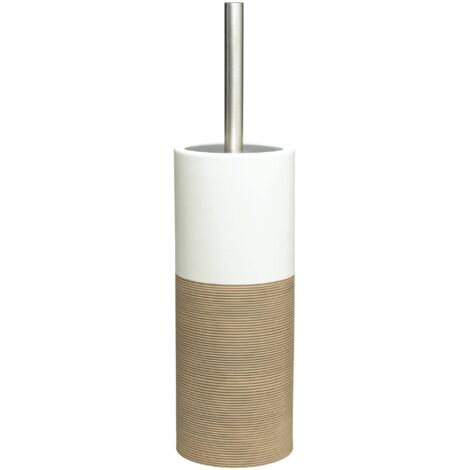 Porcelain Toilet Brush Holder Elegant with Lid Black Brush