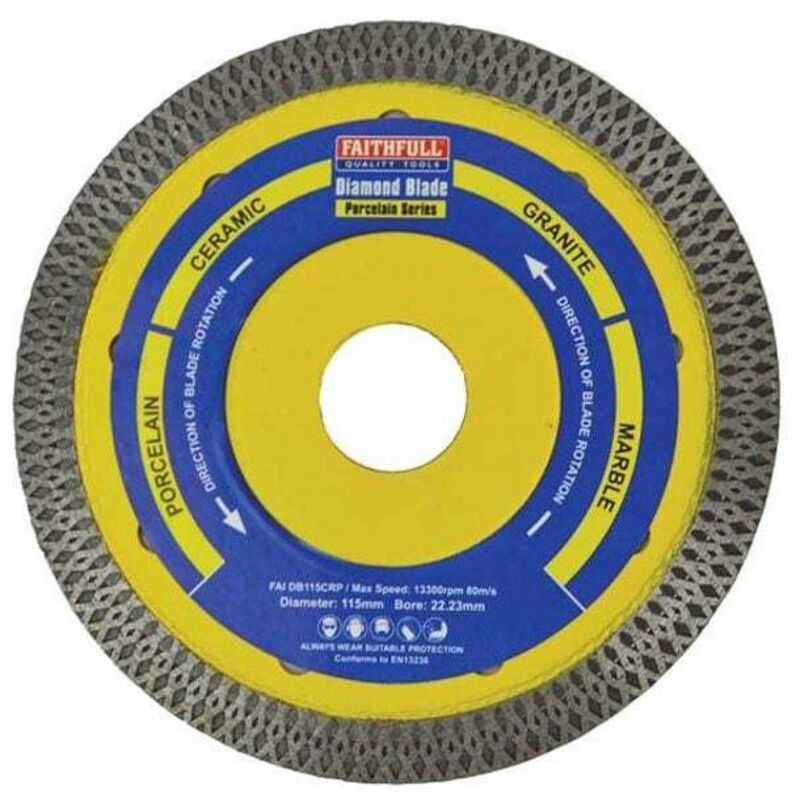 Faithfull - Porcelain Diamond Blade 115 x 22.23mm