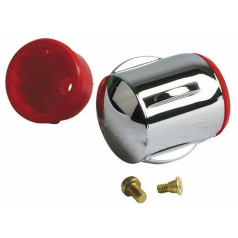 Porcher – Croisillon Ulysse pour eau chaude – Filetage plomberie 1/2'' – Longueur 90mm – Largeur 50mm – Compatible mitigeurs et mélangeurs