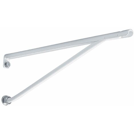 Porcher – Lot de 2 consoles acier époxy blanc – Vis de fixation incluses – Pour support béton et brique – Ajustement de planéité