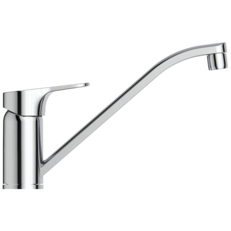 Porcher – Mitigeur de cuisine Olyos – Finition chromée – Bec orientable avec aérateur – Installation rapide EasyFix – Hauteur sous bec 138mm - D2511AA
