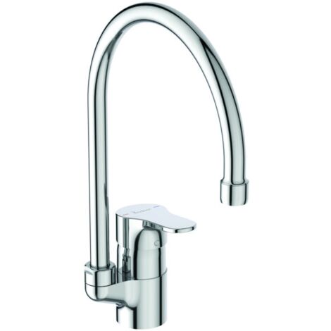Porcher – Mitigeur de lavabo col de cygne Ch3 – Finition chromé – Bec mobile orientable – Hauteur 177 mm – Cartouche Firmaflow Ø 38 mm