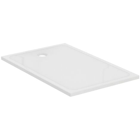 Porcher Okyris+ 140x90cm receveur de douche ultra plat 4 cm en grès, Blanc (P021601)