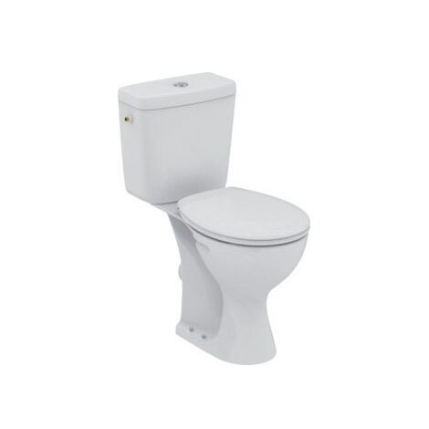 Porcher – Pack WC surélevé 70x38,5cm – Sortie horizontale – Abattant thermodur – Réservoir 3/6L – Fixations au sol fournies