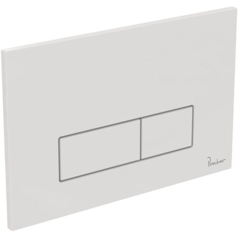 Porcher – Plaque de commande WC double flux mécanique – Finition métal ABS – Dimensions 234x154x8,5mm – Compatible réservoirs ProSys