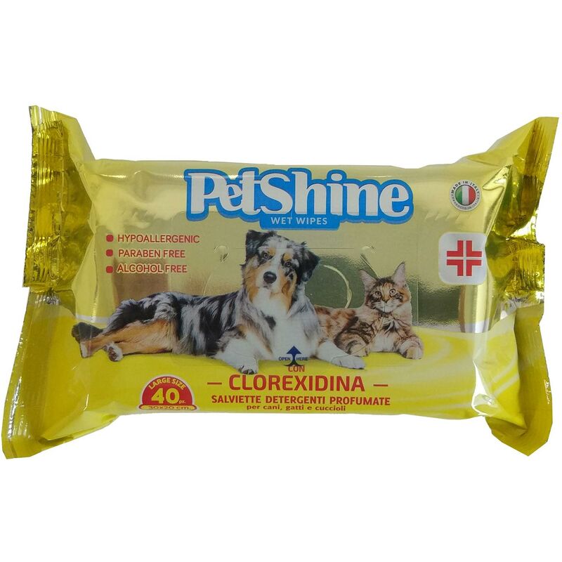 

Toallitas Higiene Perro/Gato, Clorexidina, 40 uds - Porrini
