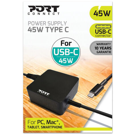 Port Designs 45W Power Supply Type C EU