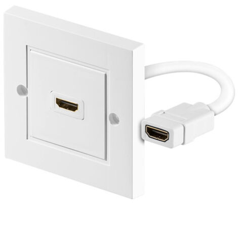Port mural HDMI – 1 prise HDMI™ (type A) – Doré – Transmission audio optimale pour home cinéma et studios d'enregistrement – Wentronic