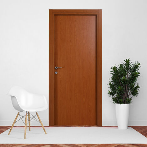Porta a Battente Reversibile MICROTEC Mdf Ciliegio - 90 x 210 cm