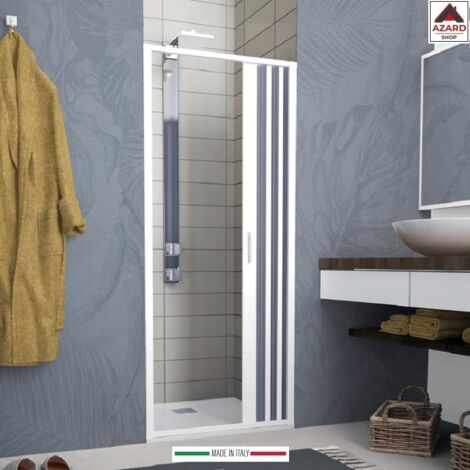 Porta a soffietto box doccia con profili in PVC  da 1,2