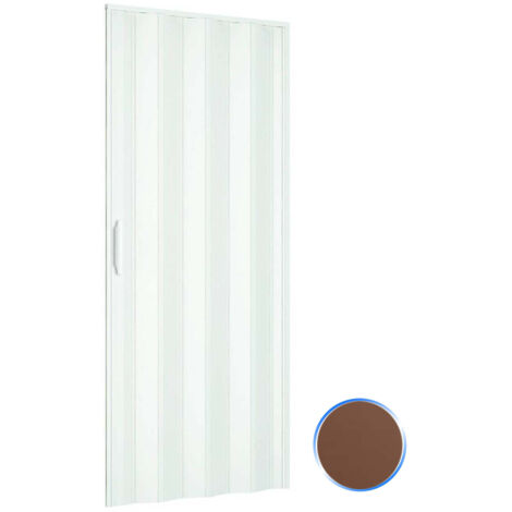Porta a soffietto da interno in kit in PVC mod. Simona Noce 82x220 cm