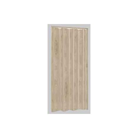 PORTA A SOFFIETTO EFFETTO LEGNO IN RILIEVO cm 84x215h - Col. Palissandro