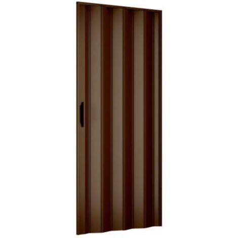 Porta A Soffietto RIGI In PVC - 82x210 Cm, Colore Mogano Con Serratura Magnetica - Foto 6