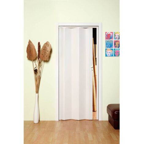 PORTA A SOFFIETTO MAYA 83X214 CM BIANCO FRASS