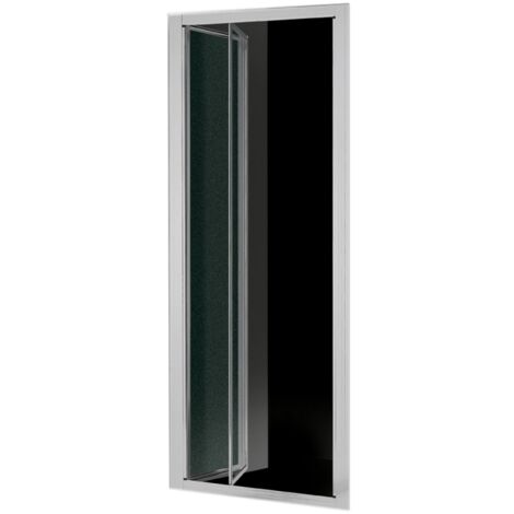 "PORTA A SOFFIETTO """"SMERALDA"""" STAMPATO C 3MM PROFILO CROMO 88-93 - Ap. 83 cm"