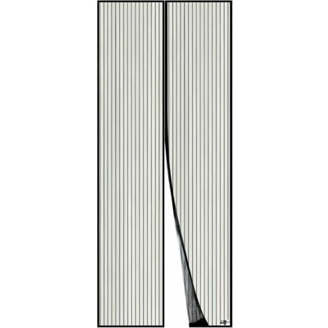 Porta a zanzariera magnetica YMYNY, tenda a rete, chiusura magnetica dall'alto verso il basso con chiusura automatica, mantiene l'aria fresca all'interno (120x220 cm, nero)